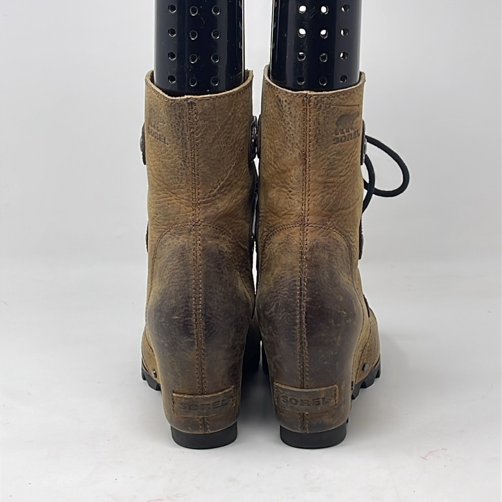 Sorel Joan Of Arctic Tan Wedged Boots Size 6.5 - Picture 4 of 7